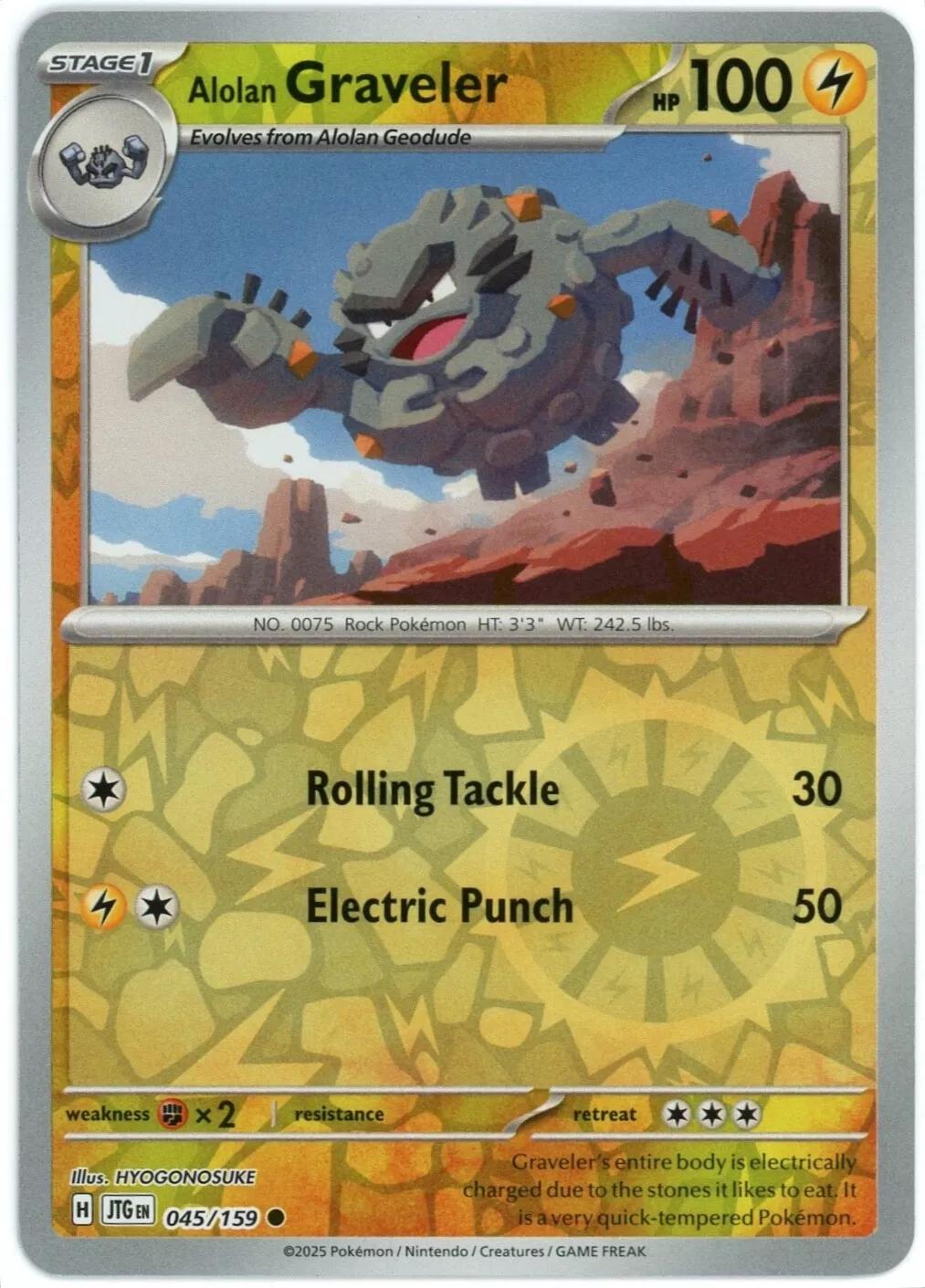 Alolan Graveler [Reverse Holo] #45 Pokemon Journey Together
