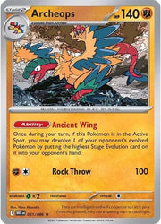 Archeops #51 Pokemon White Flare HOLO