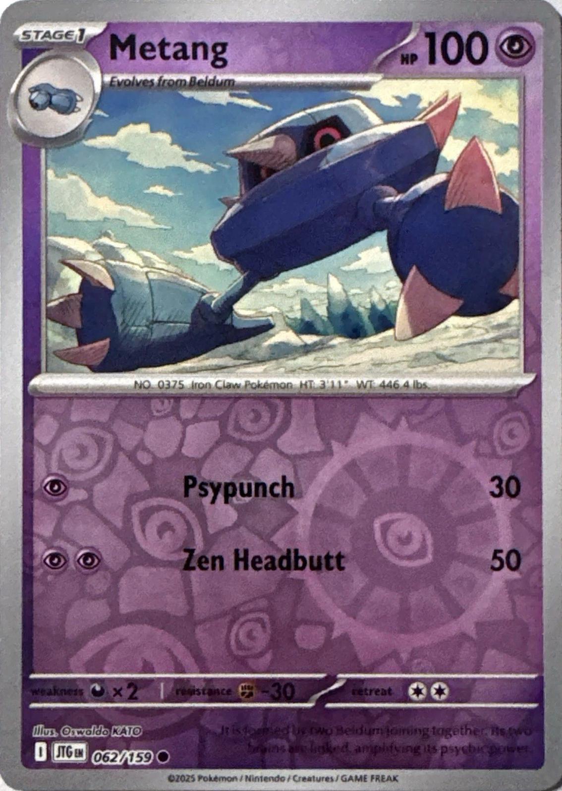 Metang [Reverse Holo] #62 Pokemon Journey Together