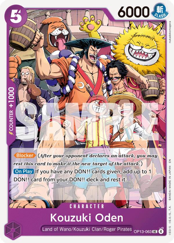 Kouzuki Oden OP13-063 One Piece Carrying on His Will