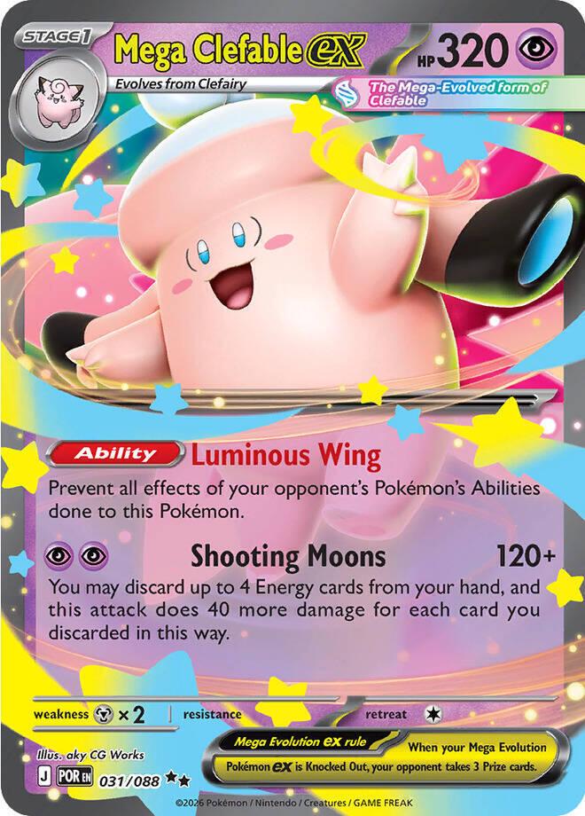 Mega Clefable ex #31 Pokemon Perfect Order