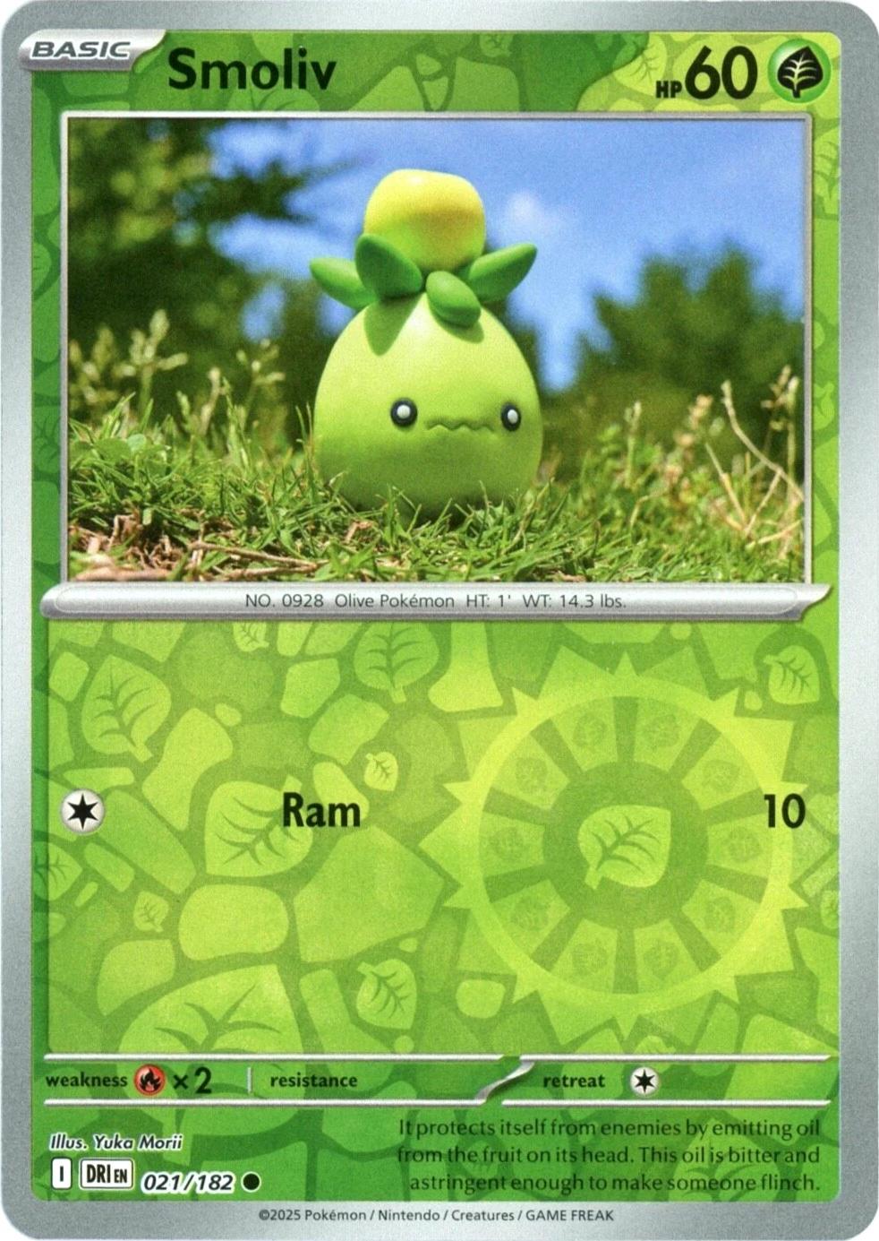 Smoliv [Reverse Holo] #21 Pokemon Destined Rivals