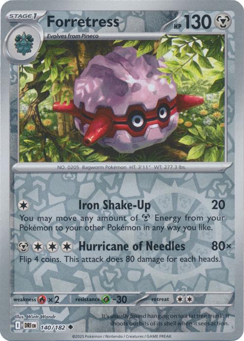 Forretress [Reverse Holo] #140 Pokemon Destined Rivals