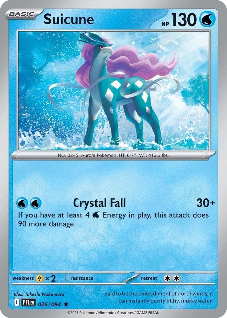 Suicune #26 Pokemon Phantasmal Flames HOLO