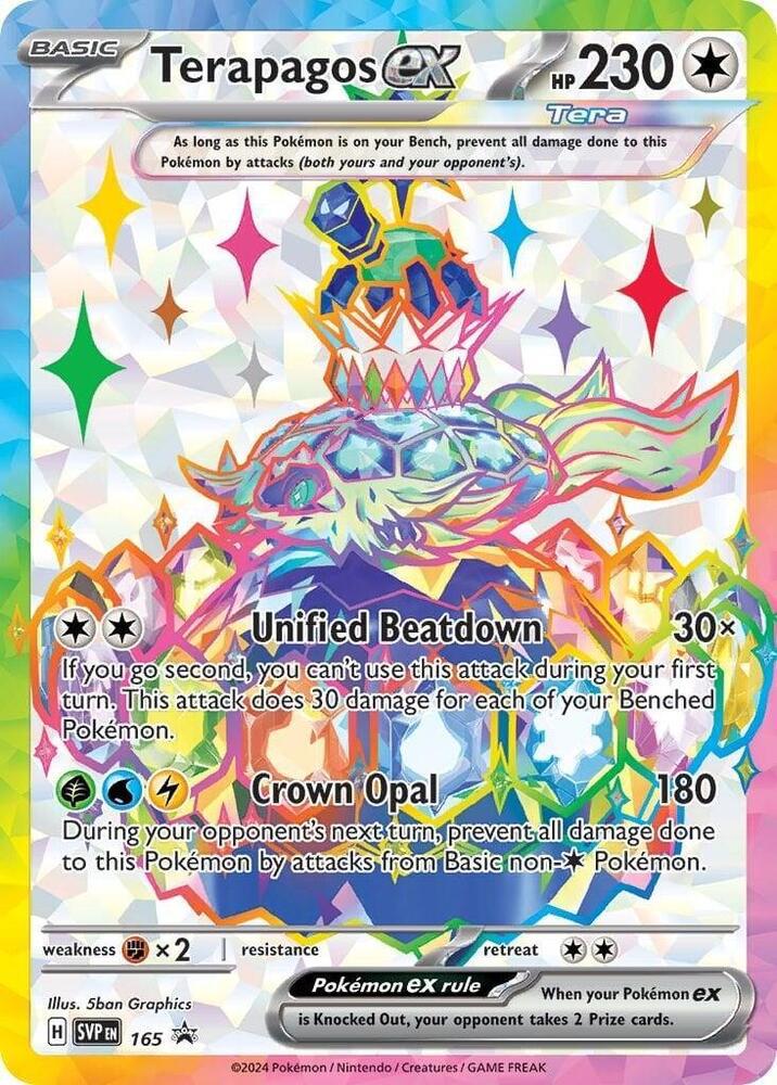 PROMO Terapagos Ex #165 Pokemon