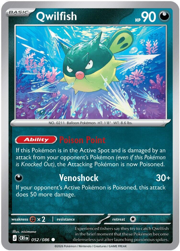 Qwilfish #52 Pokemon Chaos Rising