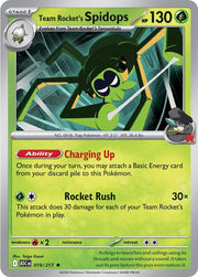 Team Rocket's Spidops #19 Pokemon Ascended Heroes