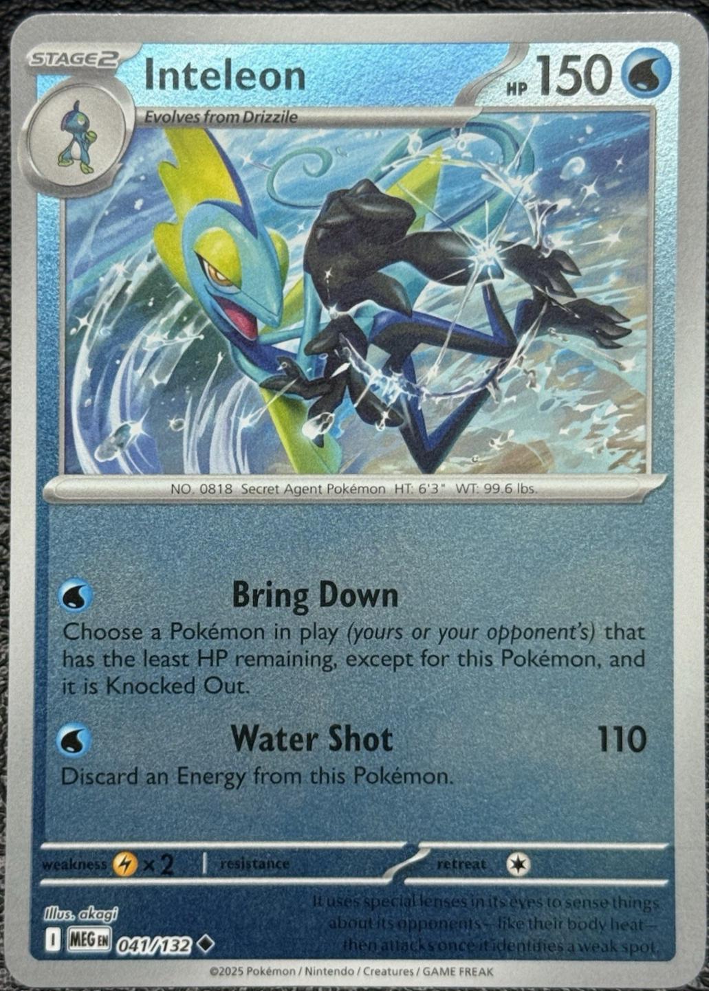 Inteleon [Reverse Holo] #41 Pokemon Mega Evolution