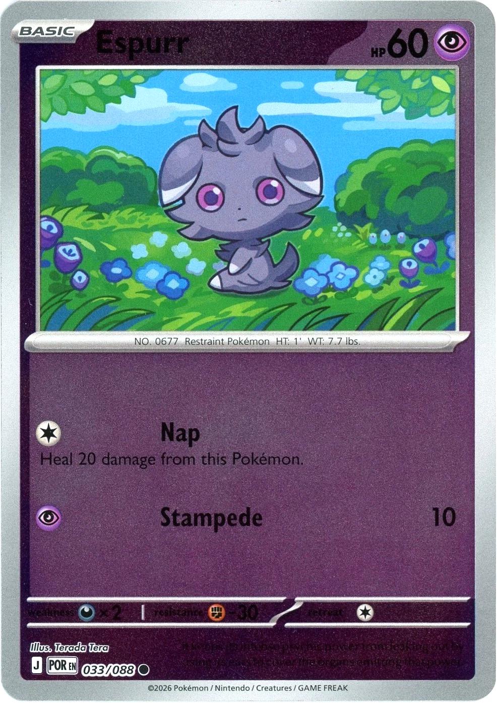 Espurr [Reverse Holo] #33 Pokemon Perfect Order