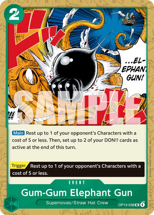 Gum-Gum Elephant Gun OP13-038 One Piece Carrying on His Will