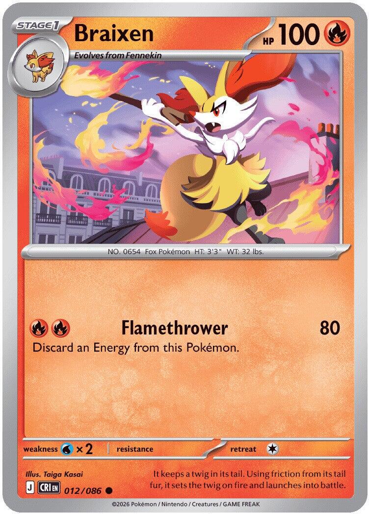 Braixen #12 Pokemon Chaos Rising