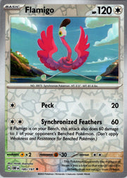 Flamigo [Reverse Holo] #185 Pokemon Obsidian Flames