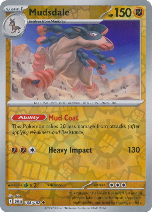 Mudsdale [Reverse Holo] #108 Pokemon Destined Rivals