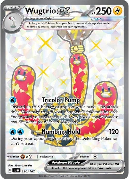 Wugtrio ex 190/162 Temporal Forces Ultra Rare Full Art