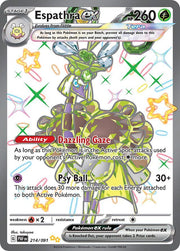Espathra ex 214/091 Paldean Fates Shiny Ultra Rare