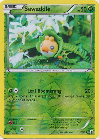 Sewaddle [Reverse Holo] #9 Pokemon Legendary Treasures