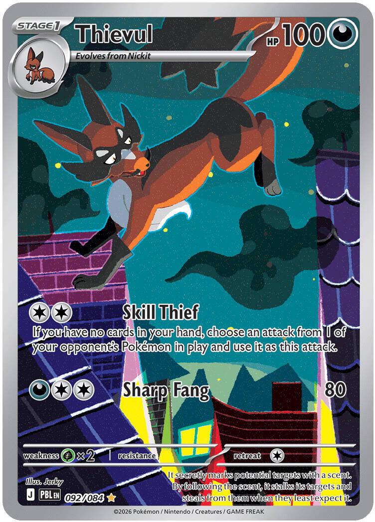 Thievul 092/084 Pitch Black Illustration Rare Full Art