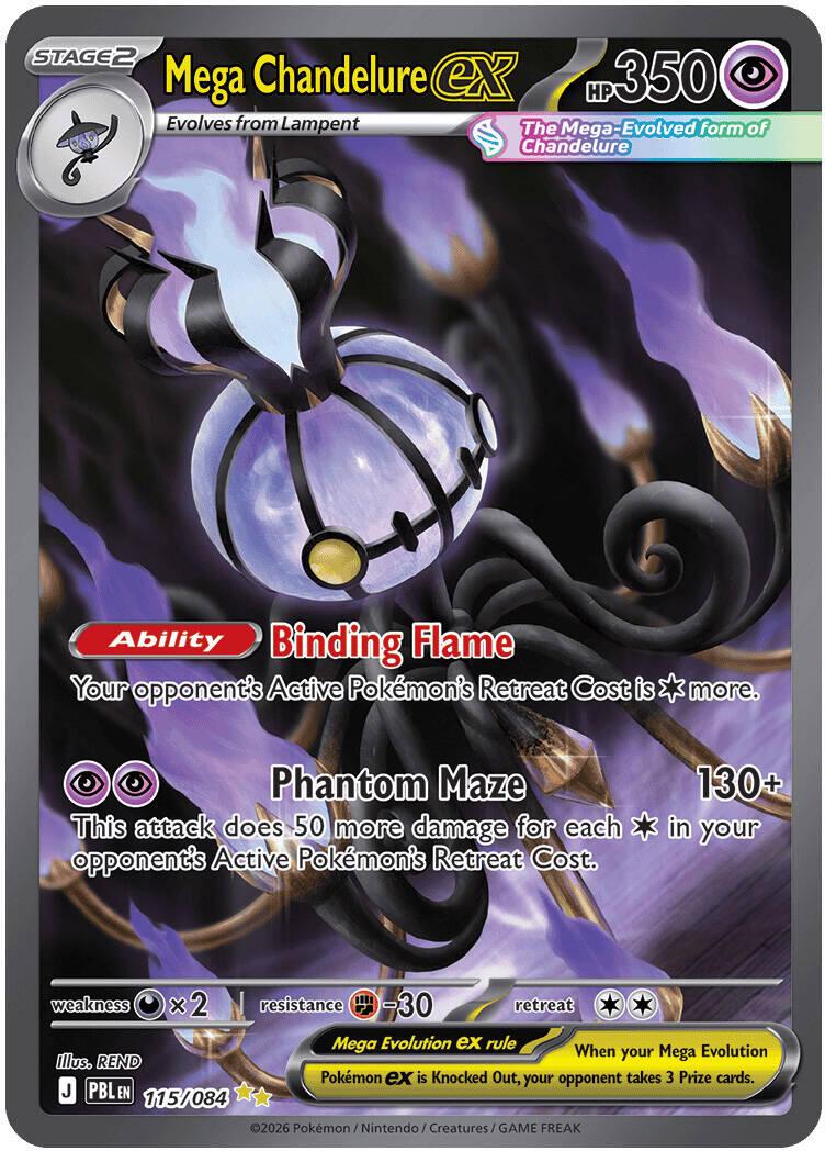Mega Chandelure ex 115/084 Pitch Black Special Illustration Rare SIR
