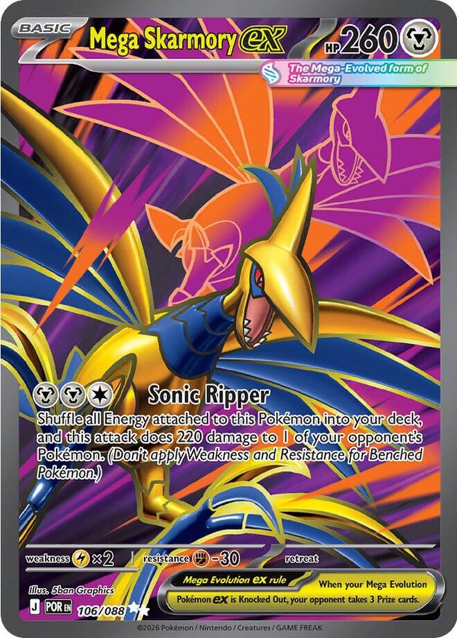 Mega Skarmory ex #106 Pokemon Perfect Order