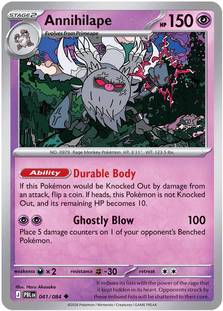 Annihilape 041/084 Pitch Black Non-Holo Rare