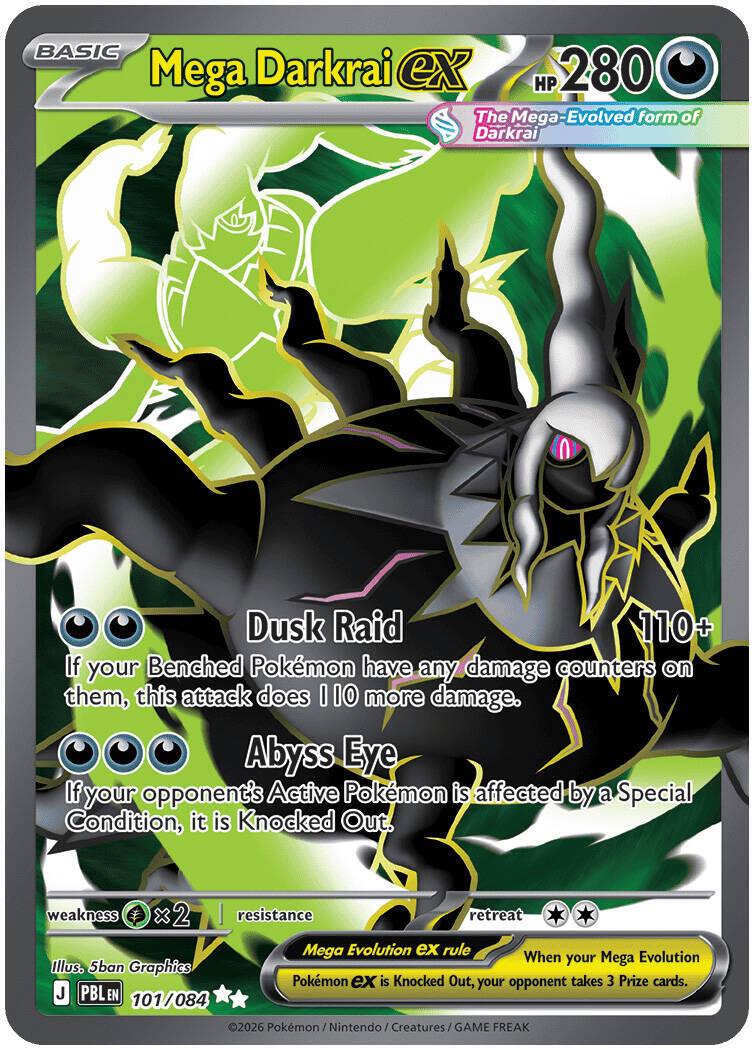 Mega Darkrai ex 101/084 Pitch Black Ultra Rare Full Art