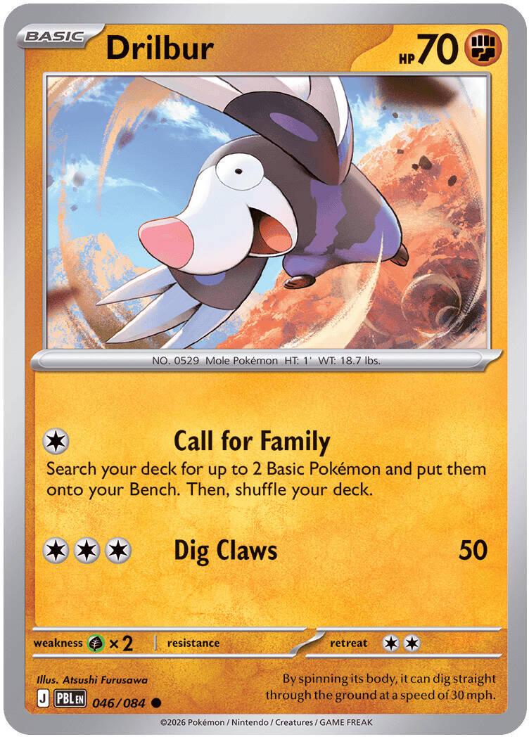 Drilbur 046/084 Pitch Black Non-Holo Common