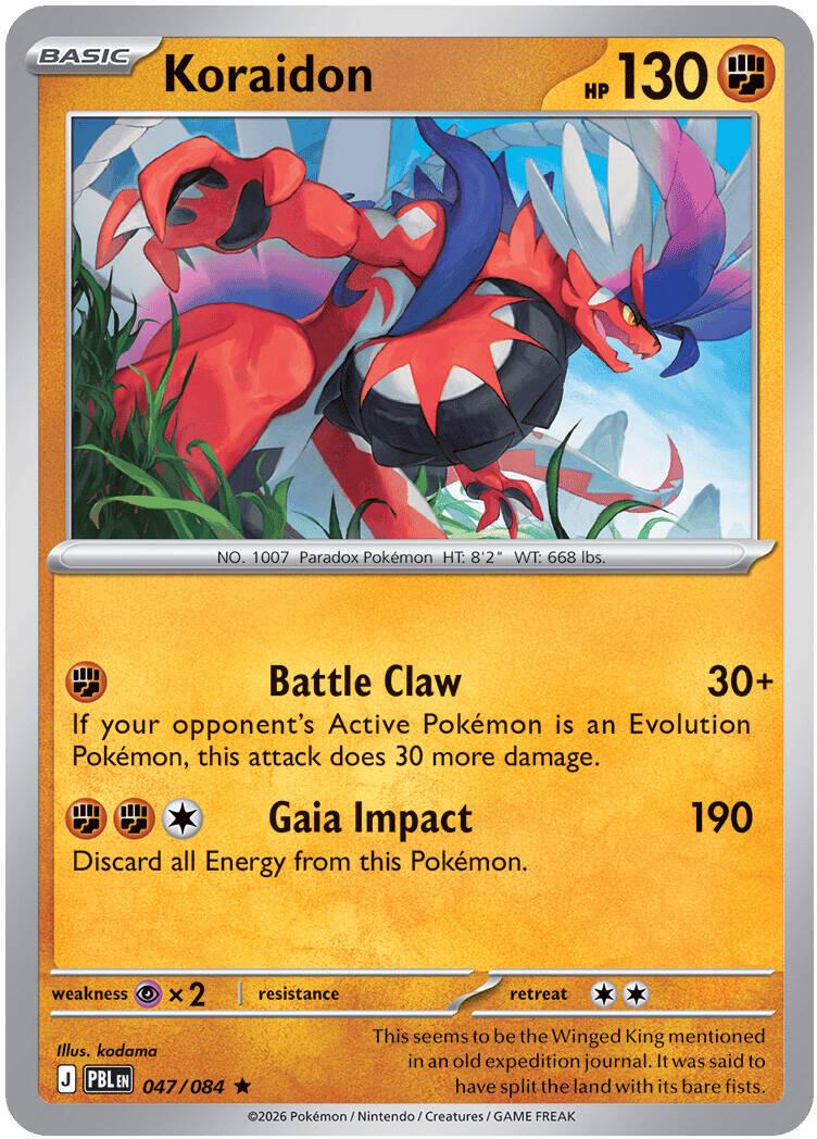 Koraidon 047/084 Pitch Black Holo Rare