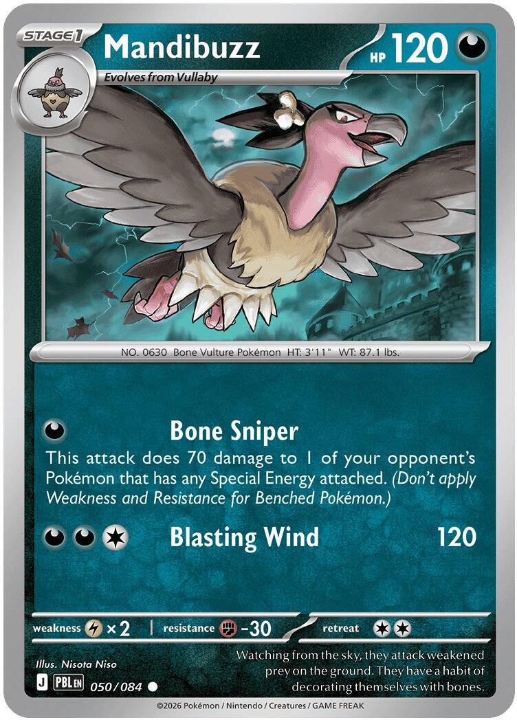 Mandibuzz 050/084 Pitch Black Non-Holo Rare