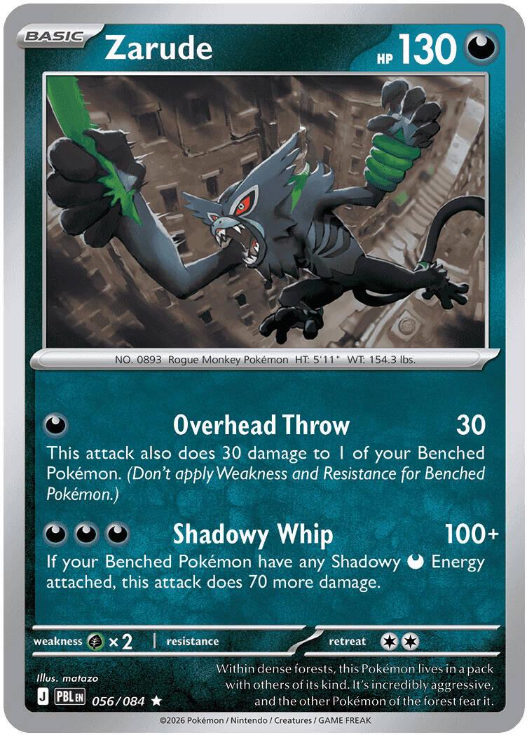 Zarude 056/084 Pitch Black Holo Rare