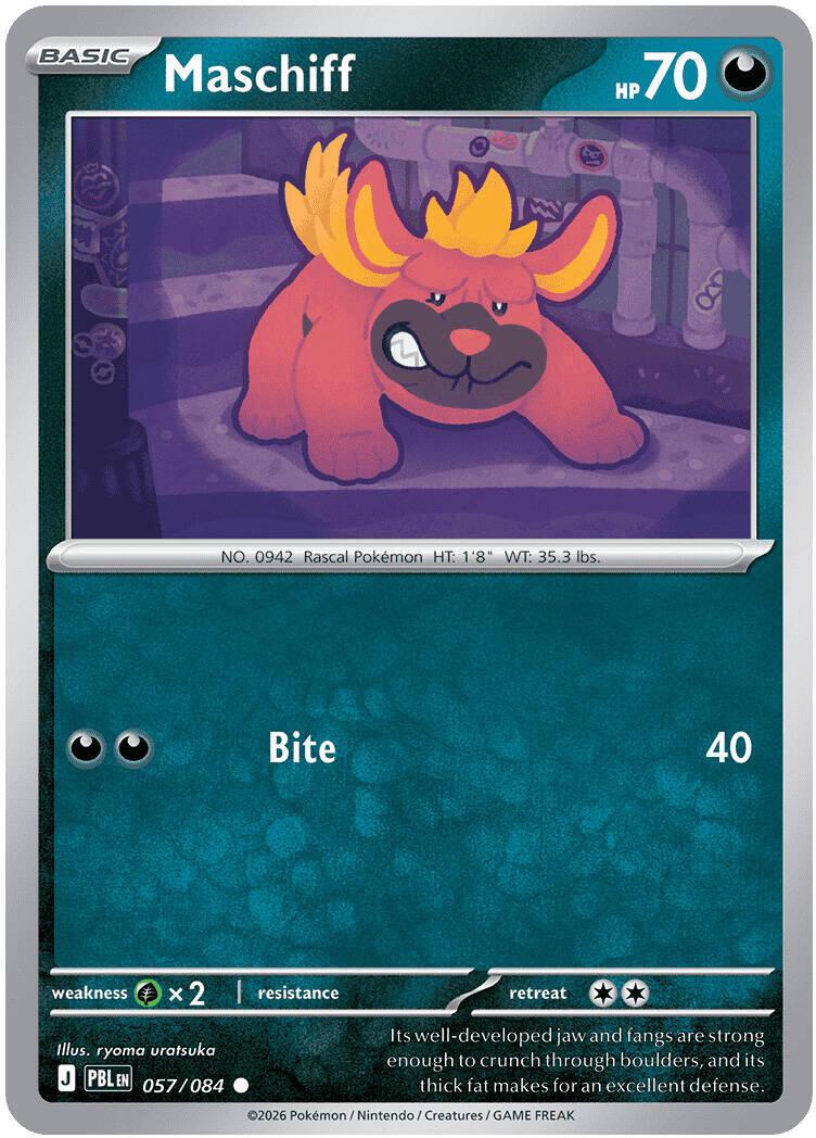 Maschiff 057/084 Pitch Black Non-Holo Common