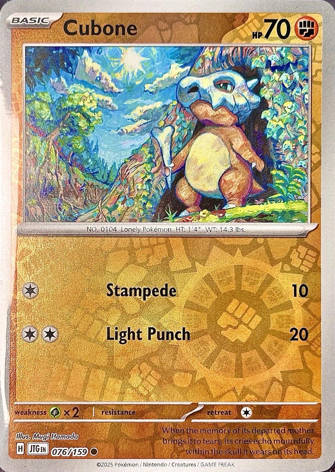 Cubone [Reverse Holo] #76 Pokemon Journey Together