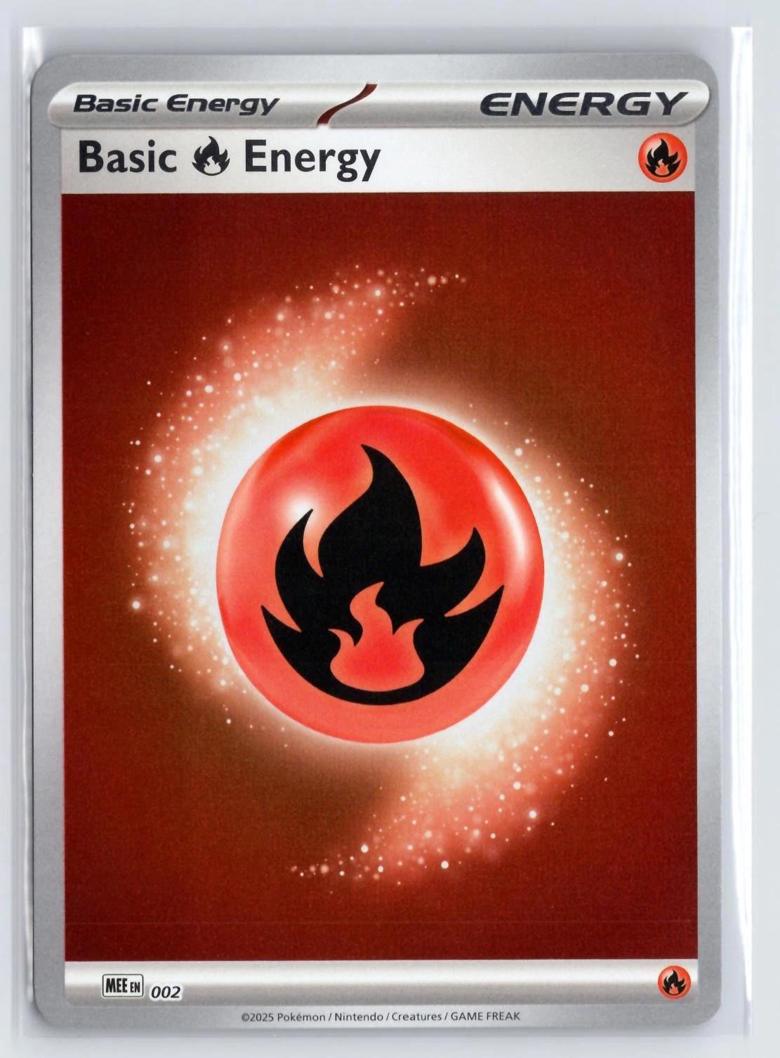 Basic Fire Energy - 002 MEE: Mega Evolution Energies Common • 2 Reverse Holofoil