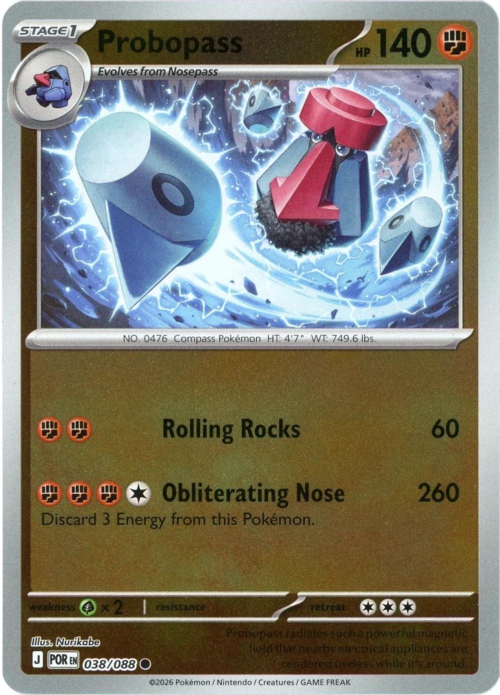 Probopass [Reverse Holo] #38 Pokemon Perfect Order