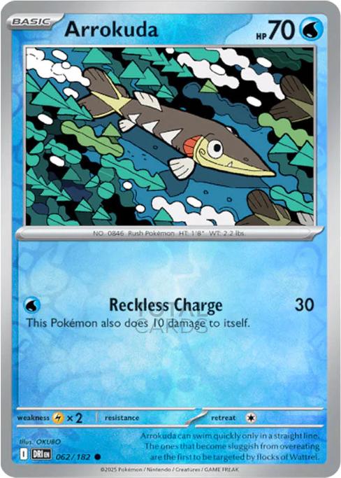 Arrokuda [Reverse Holo] #62 Pokemon Destined Rivals