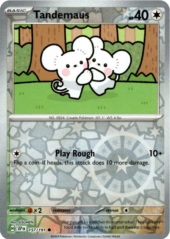 Tandemaus [Reverse Holo] #157 Pokemon Surging Sparks
