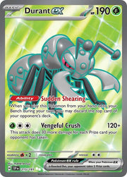 Durant ex #215 Pokemon Surging Sparks