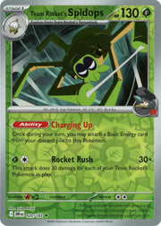 Team Rocket's Spidops [Reverse Holo] #20 Pokemon Destined Rivals