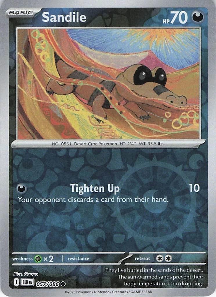 Sandile [Reverse] #57 Pokemon Black Bolt
