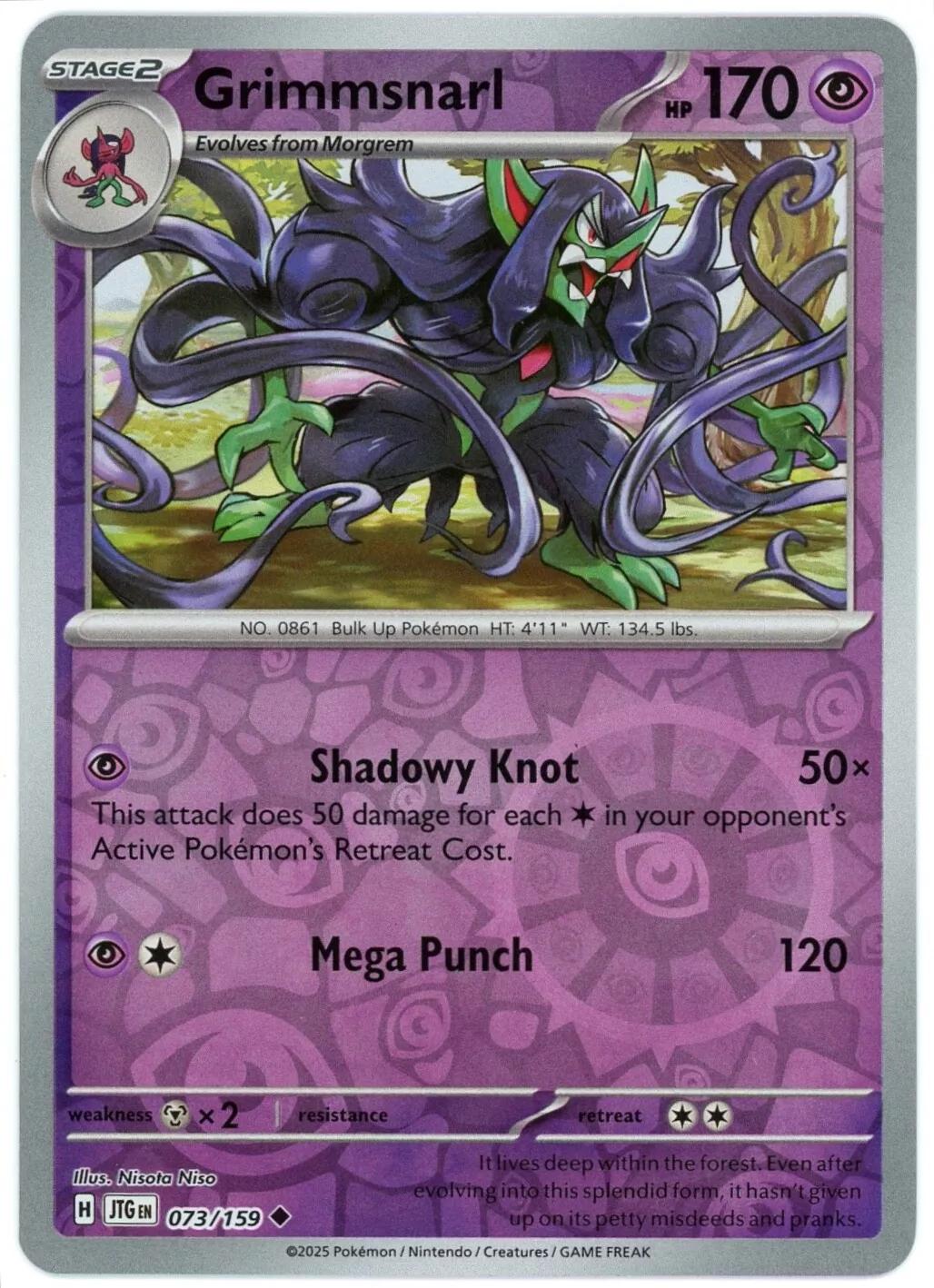 Grimmsnarl [Reverse Holo] #73 Pokemon Journey Together