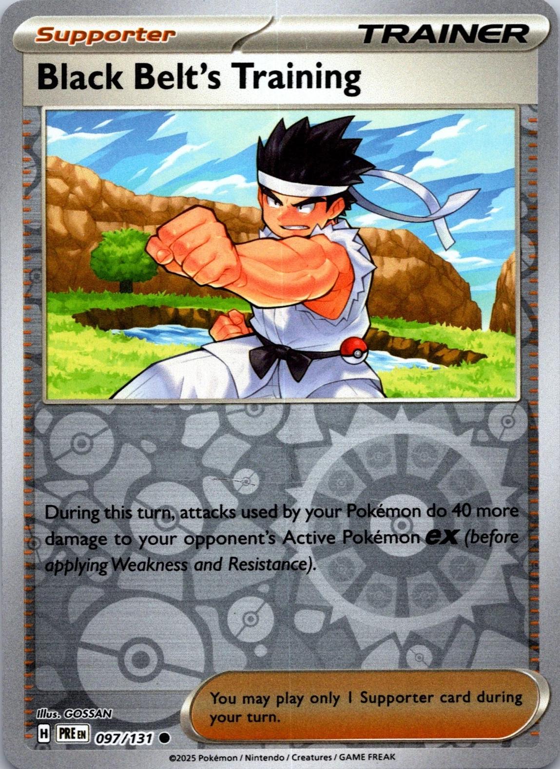 Black Belt's Training [Reverse] #97 Pokemon Prismatic Evolutions