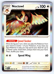 Noctowl #78 Pokemon Prismatic Evolutions HOLO