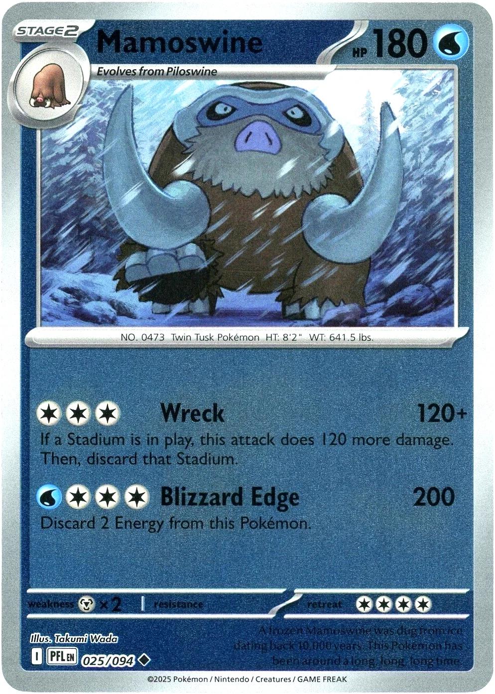 Mamoswine [Reverse Holo] #25 Pokemon Phantasmal Flames