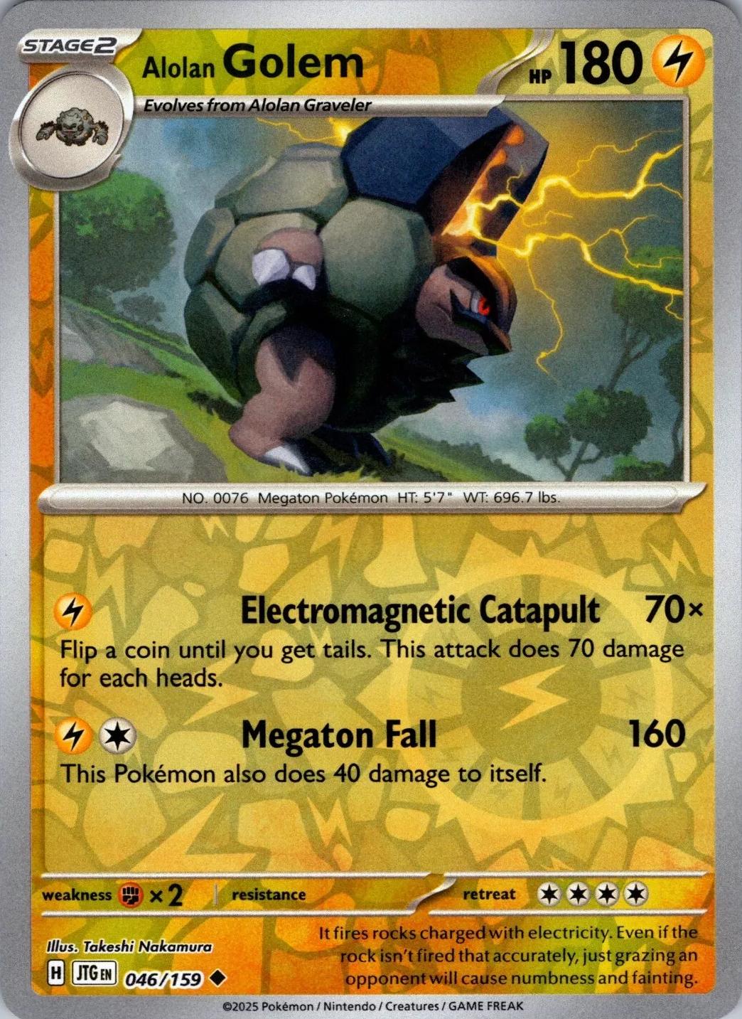 Alolan Golem [Reverse Holo] #46 Pokemon Journey Together