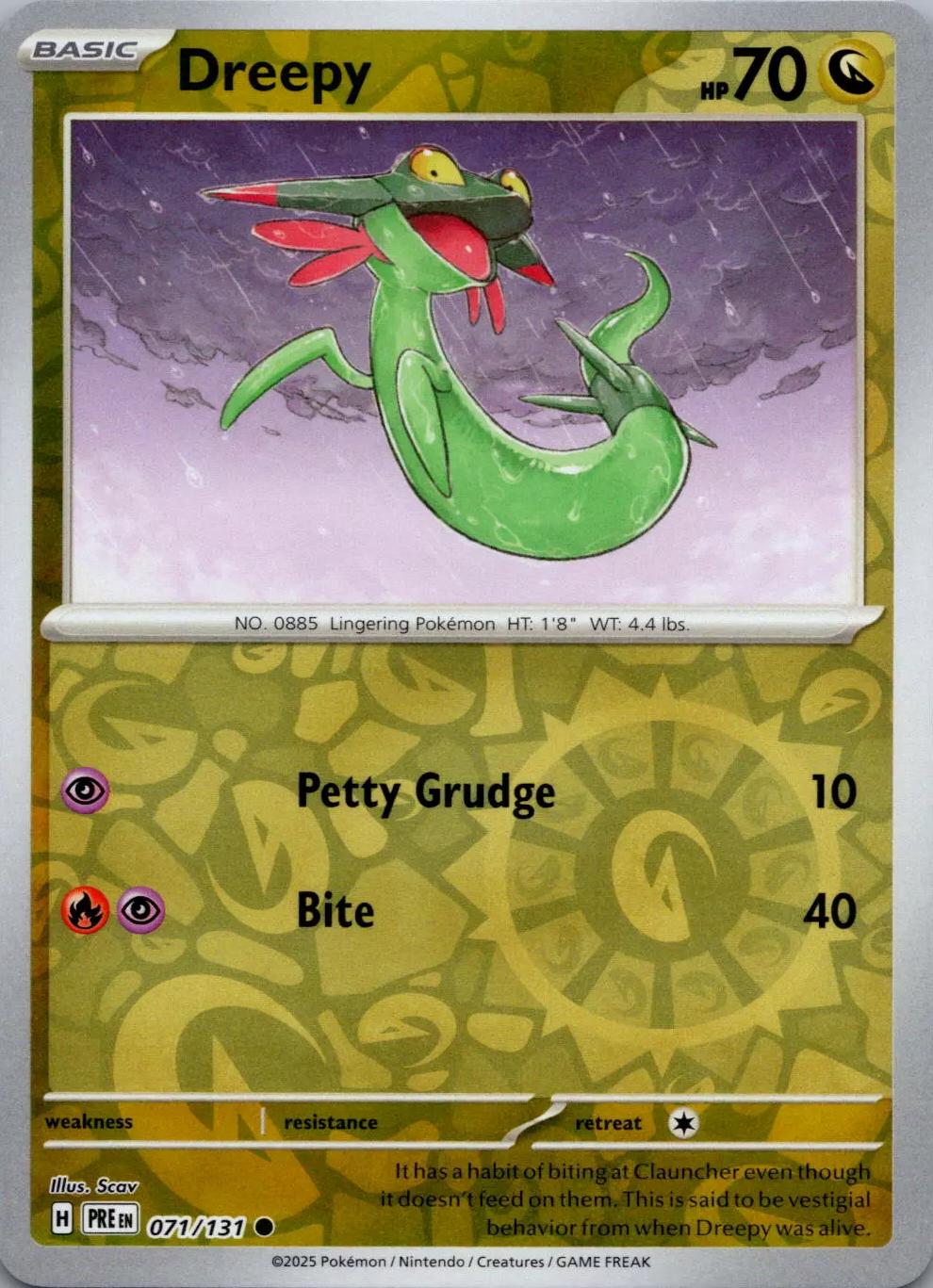 Dreepy [Reverse] #71 Pokemon Prismatic Evolutions