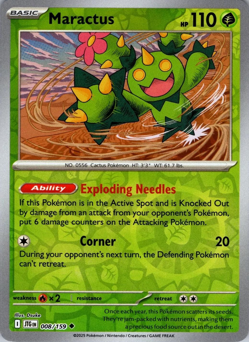 Maractus [Reverse Holo] #8 Pokemon Journey Together