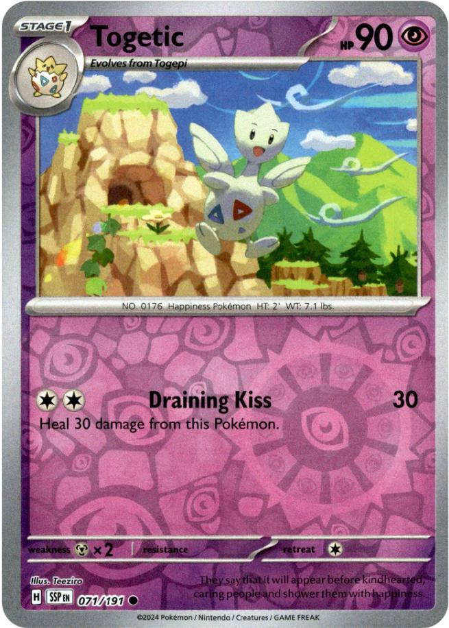 Togetic [Reverse Holo] #71 Pokemon Surging Sparks