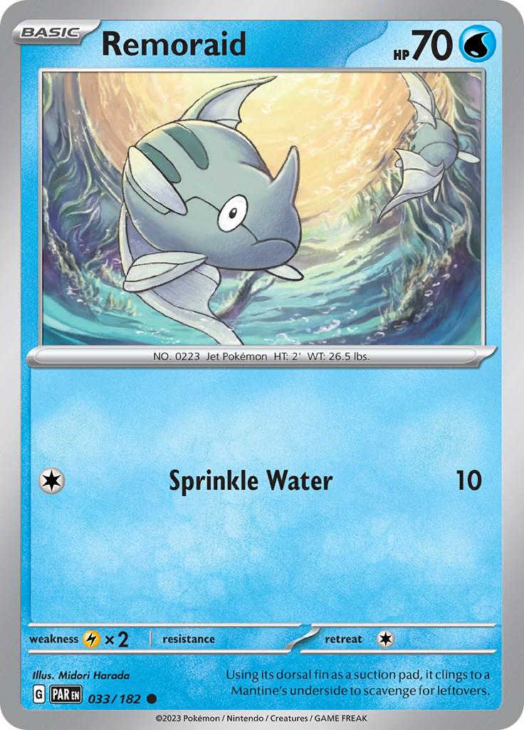 Remoraid #33 Pokemon Paradox Rift HOLO
