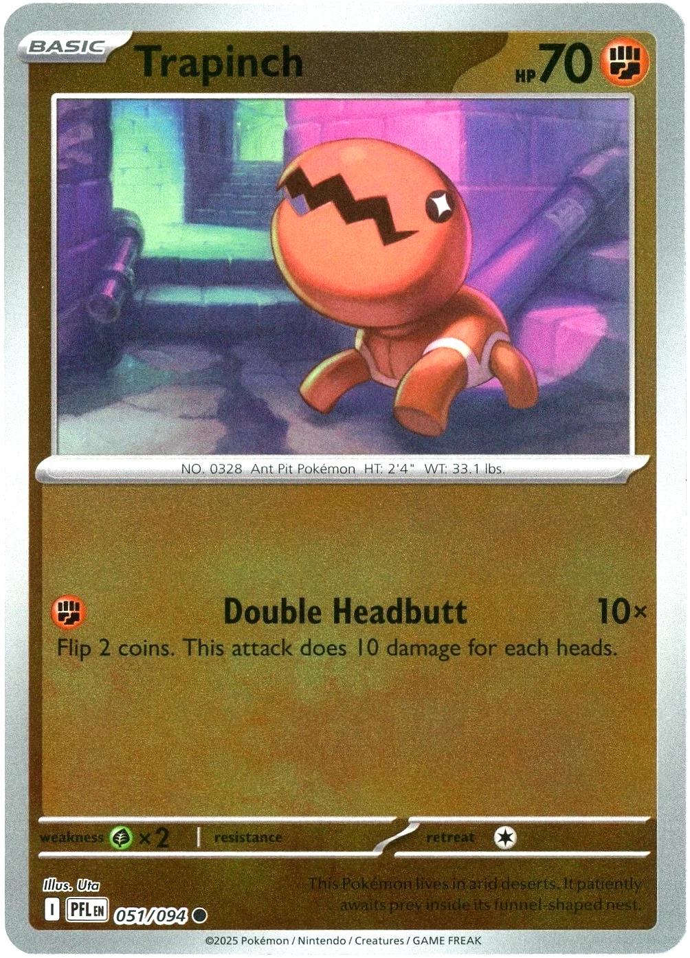 Trapinch [Reverse Holo] #51 Pokemon Phantasmal Flames