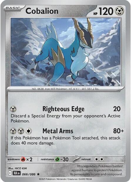 Cobalion #66 Pokemon Black Bolt HOLO