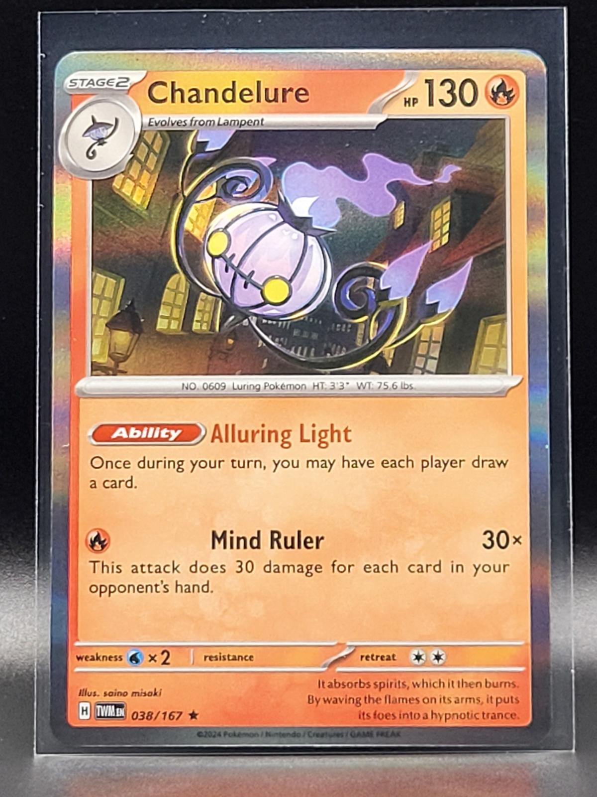 Chandelure #38 Pokemon Twilight Masquerade HOLO